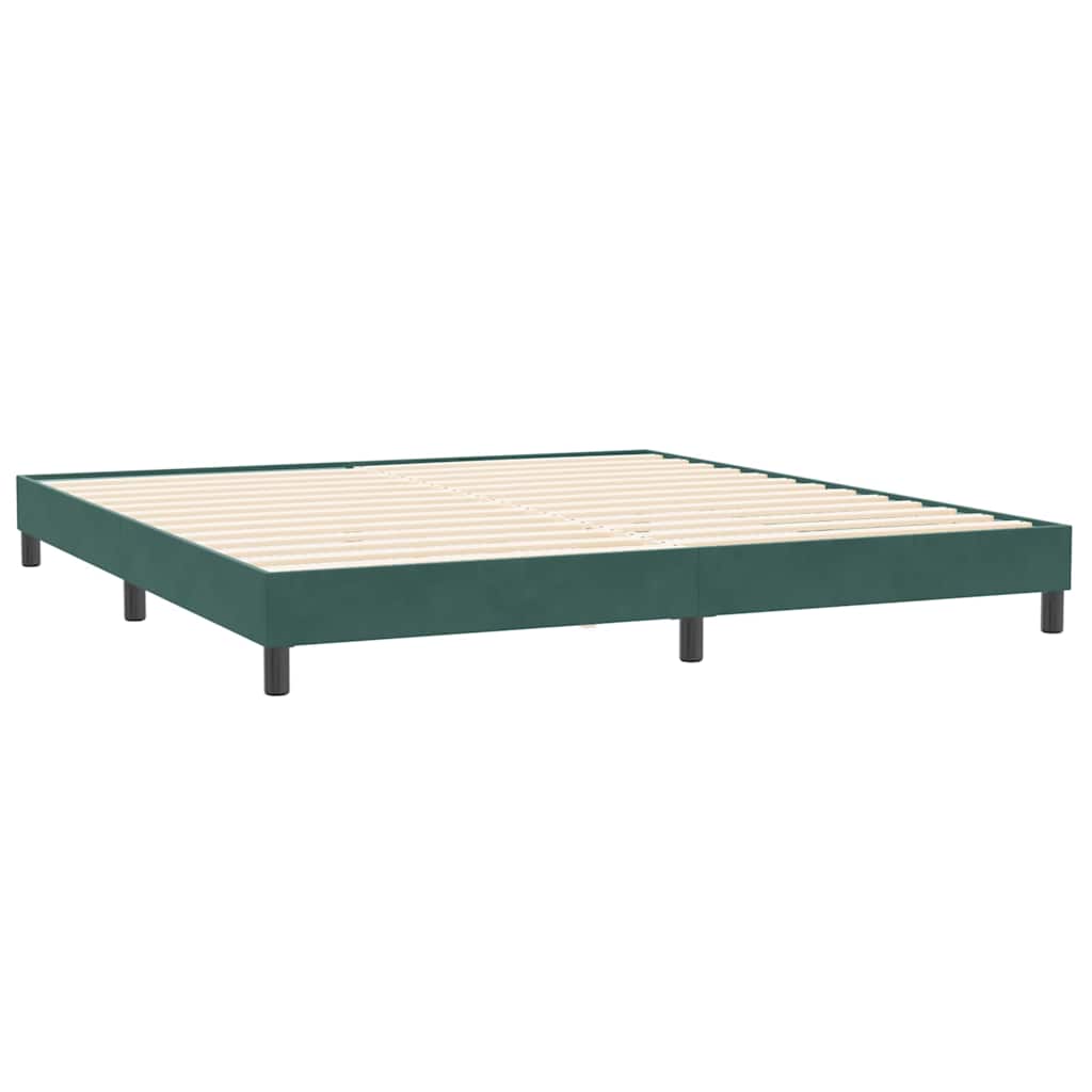 Boxspringbett ohne Matratze Dunkelgrün 200x210 cm Samt