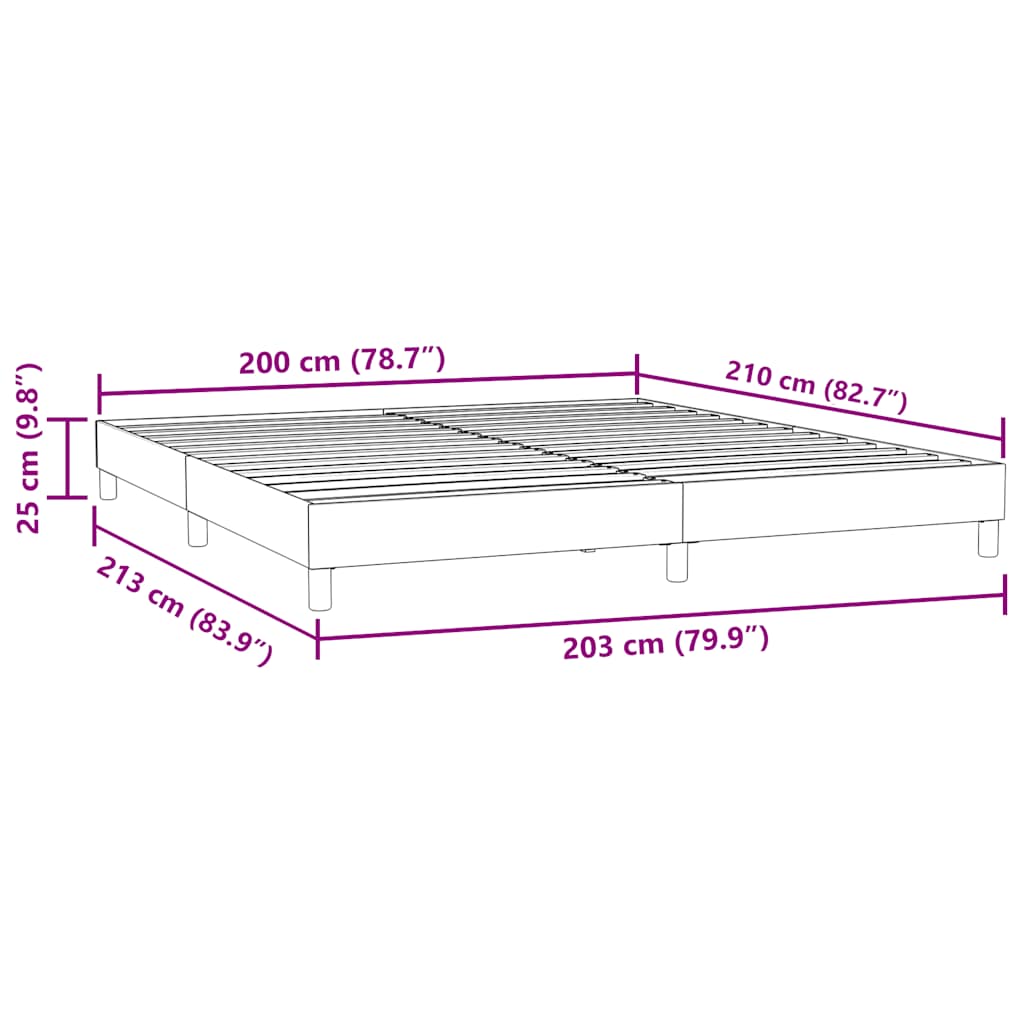 Boxspringbett ohne Matratze Dunkelgrün 200x210 cm Samt