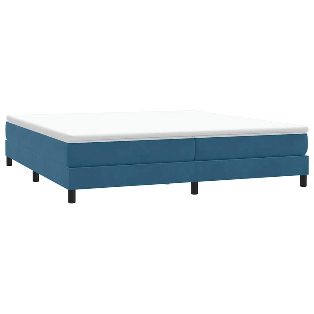 Boxspringbett ohne Matratze Dunkelblau 200x210 cm Samt