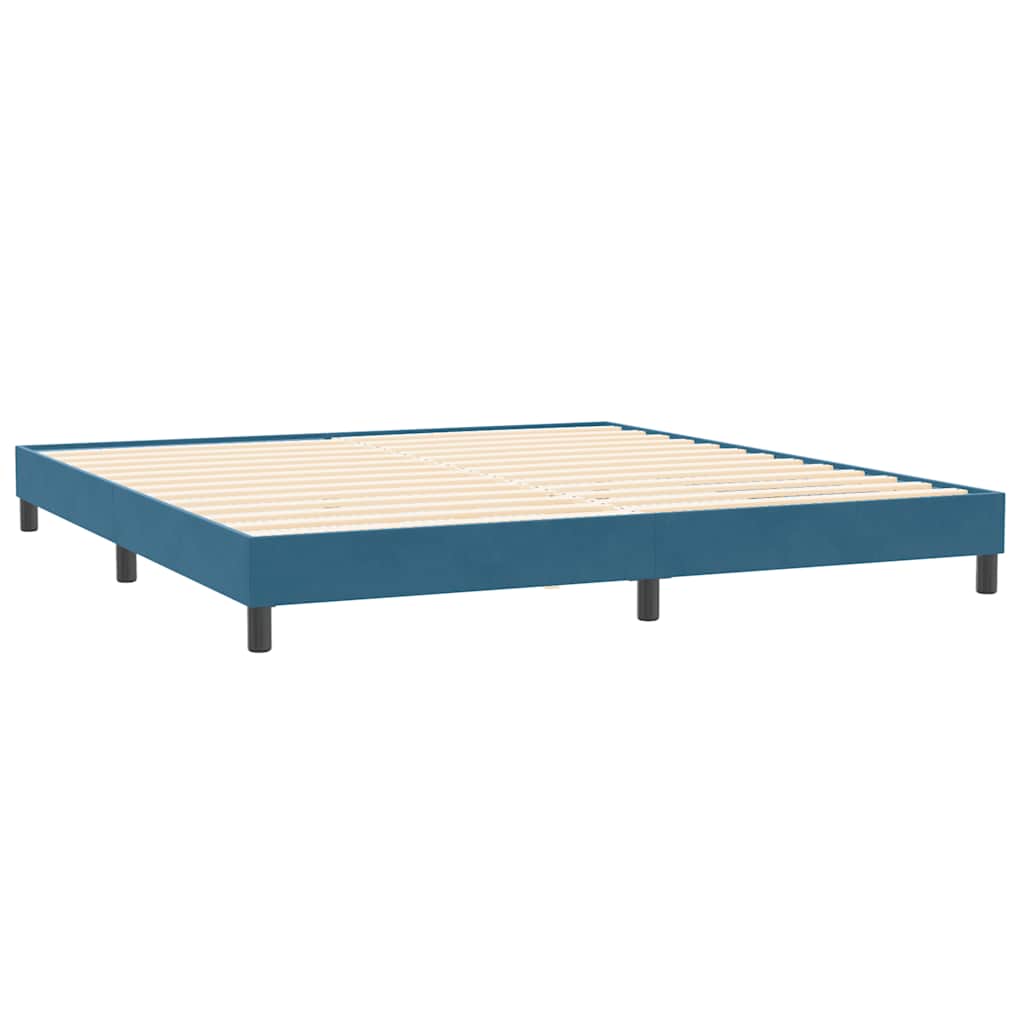Boxspringbett ohne Matratze Dunkelblau 200x210 cm Samt