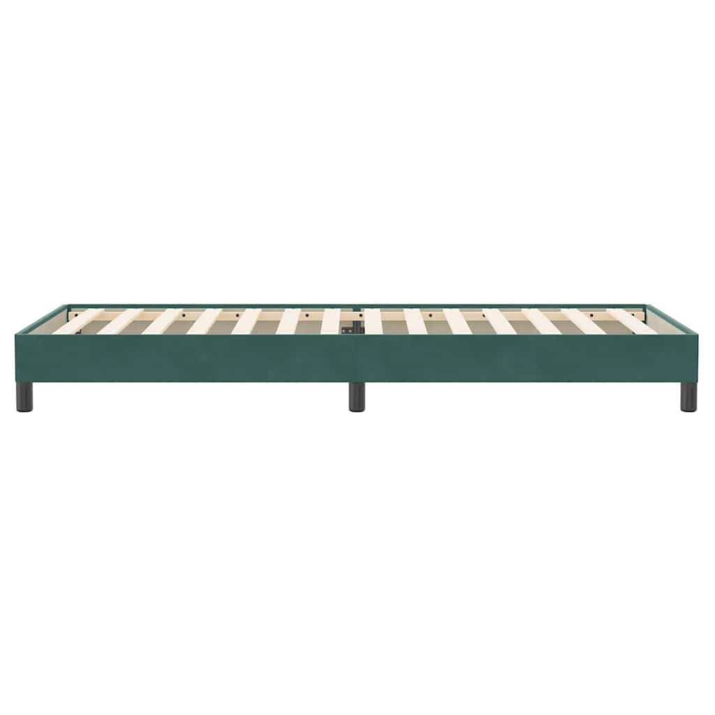 Boxspringbett ohne Matratze Dunkelgrün 80x220 cm Samt