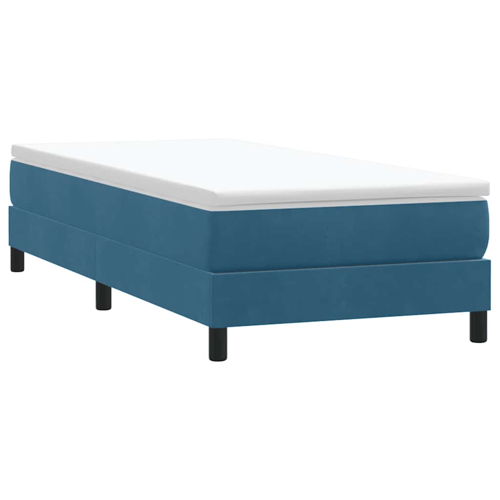 Boxspringbett ohne Matratze Dunkelblau 80x220 cm Samt