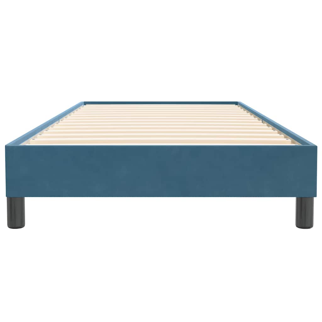 Boxspringbett ohne Matratze Dunkelblau 80x220 cm Samt