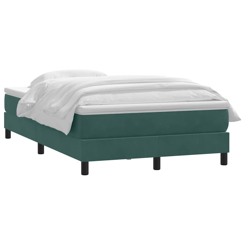 Boxspringbett mit Matratze Dunkelgrün 120x210 cm Samt