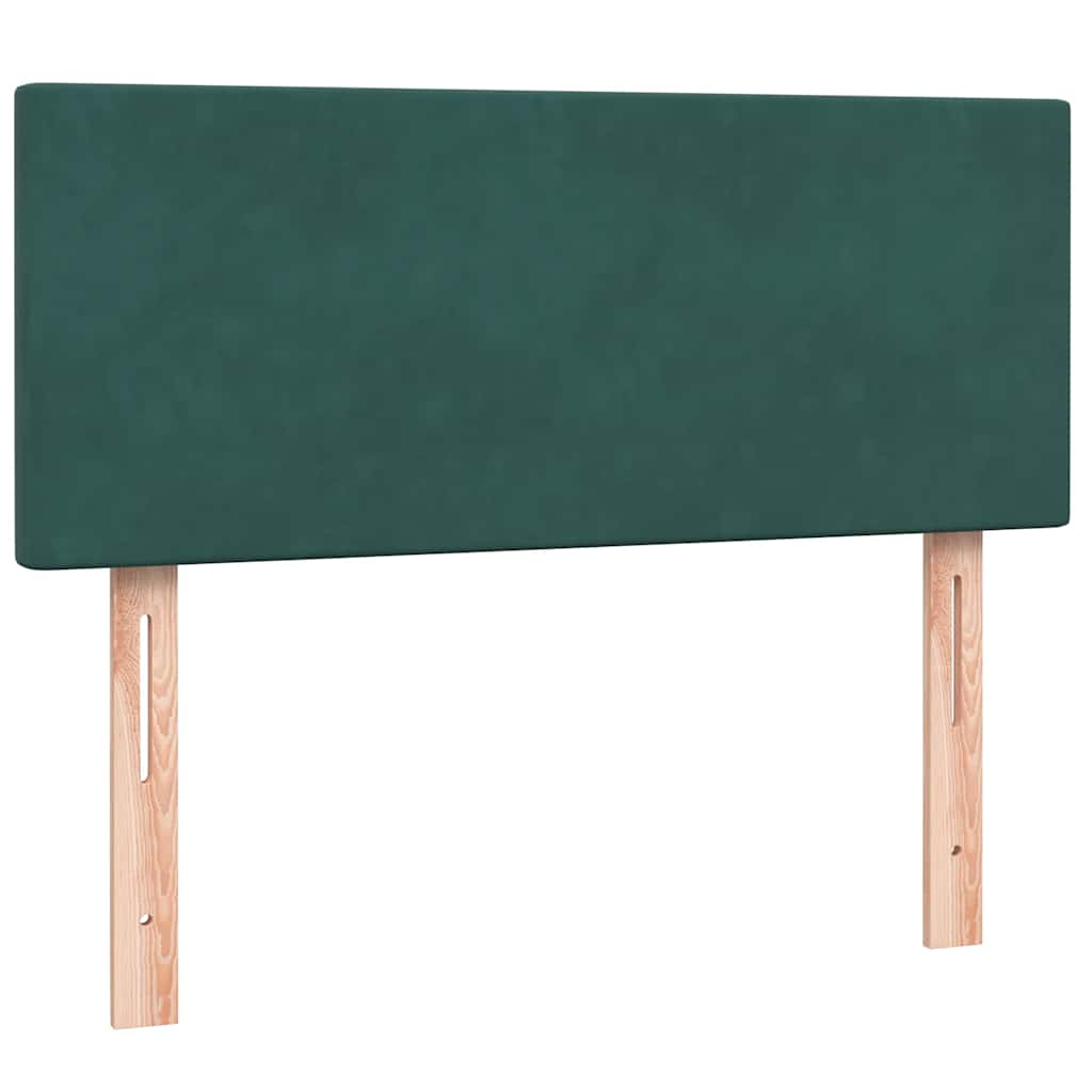 Boxspringbett mit Matratze Dunkelgrün 120x210 cm Samt