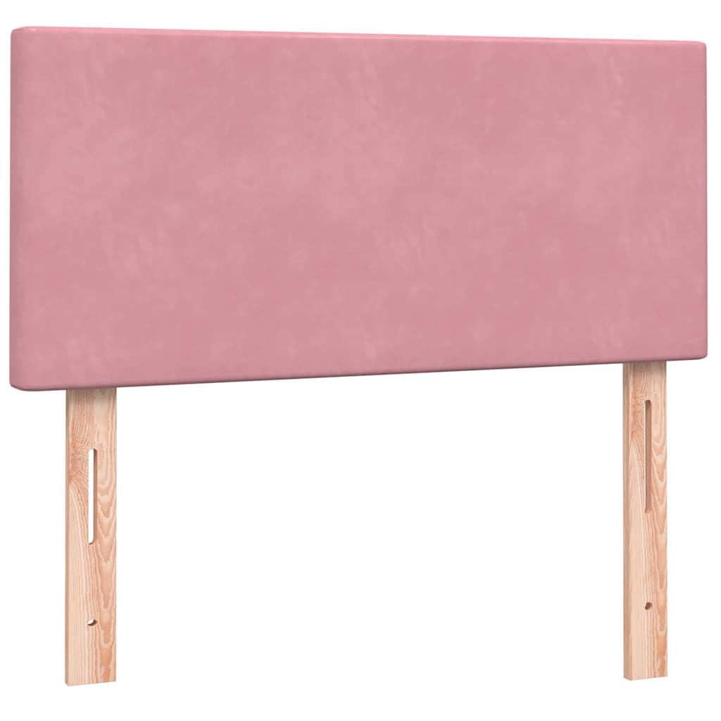 Boxspringbett mit Matratze Rosa 100x220 cm Samt