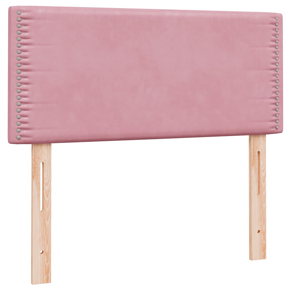 Boxspringbett mit Matratze Rosa 80x220 cm Samt