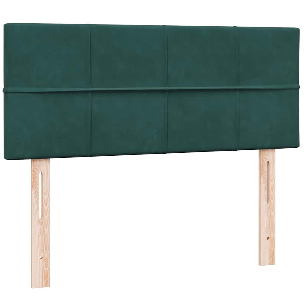 Boxspringbett mit Matratze Dunkelgrün 120x210 cm Samt