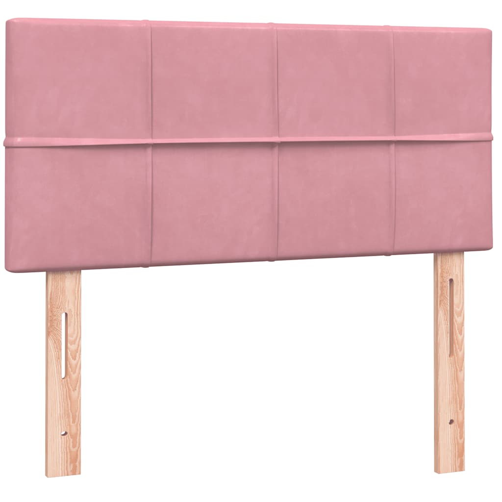 Boxspringbett mit Matratze Rosa 100x220 cm Samt