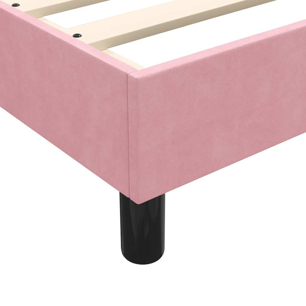 Boxspringbett mit Matratze Rosa 100x220 cm Samt