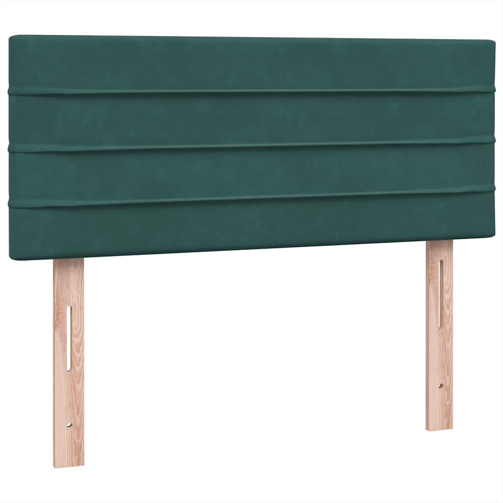 Boxspringbett mit Matratze Dunkelgrün 120x210 cm Samt