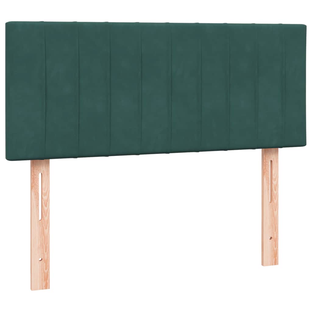 Boxspringbett mit Matratze Dunkelgrün 120x210 cm Samt