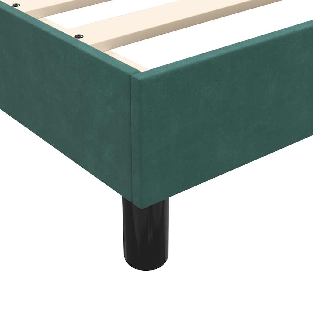 Boxspringbett mit Matratze Dunkelgrün 120x210 cm Samt