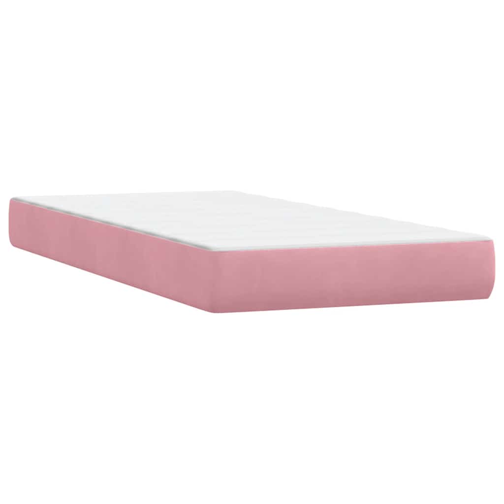 Boxspringbett mit Matratze Rosa 100x220 cm Samt