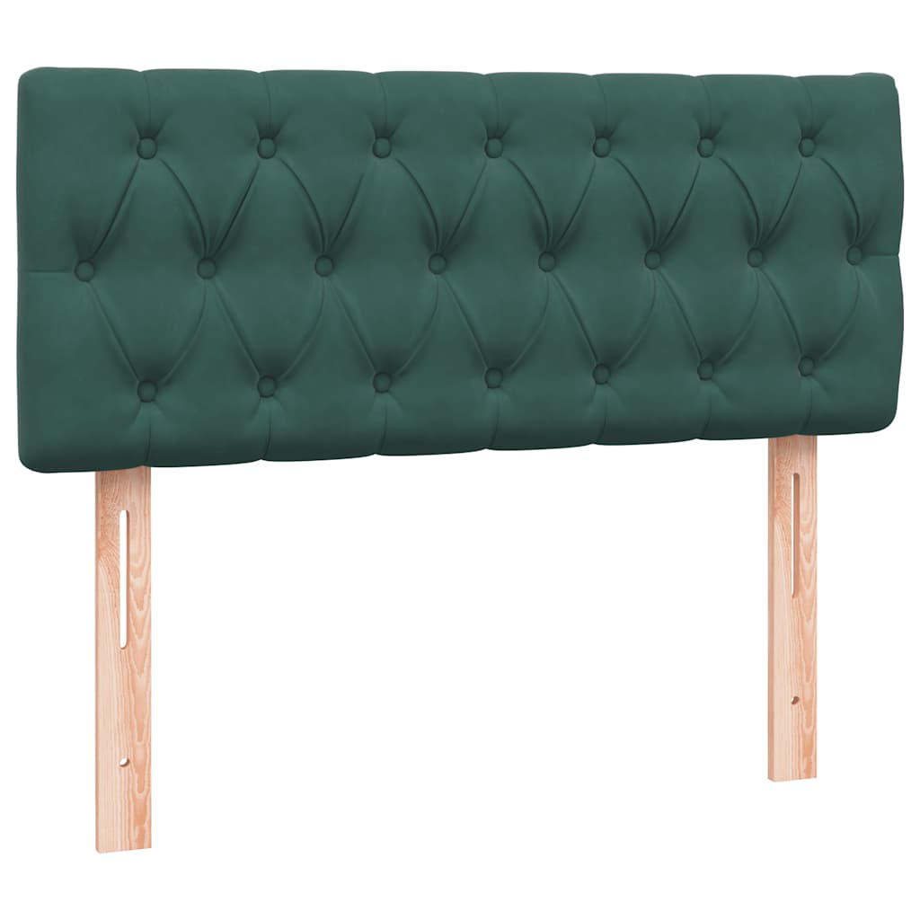 Boxspringbett mit Matratze Dunkelgrün 120x210 cm Samt