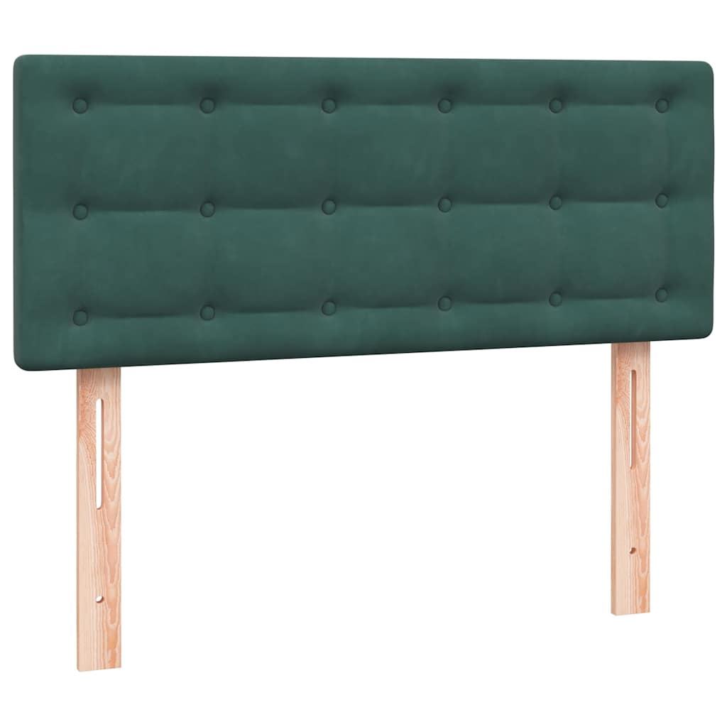 Boxspringbett mit Matratze Dunkelgrün 120x210 cm Samt