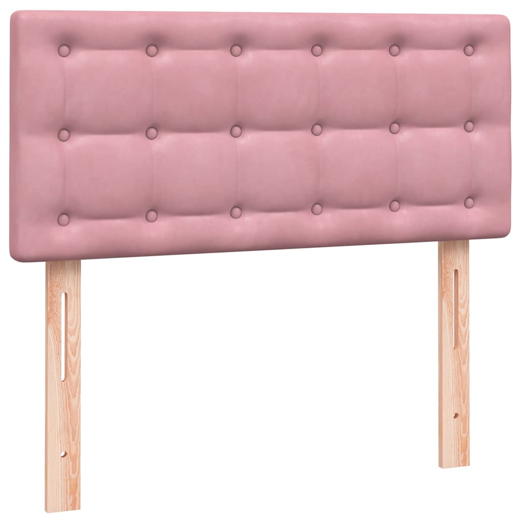 Boxspringbett mit Matratze Rosa 80x220 cm Samt