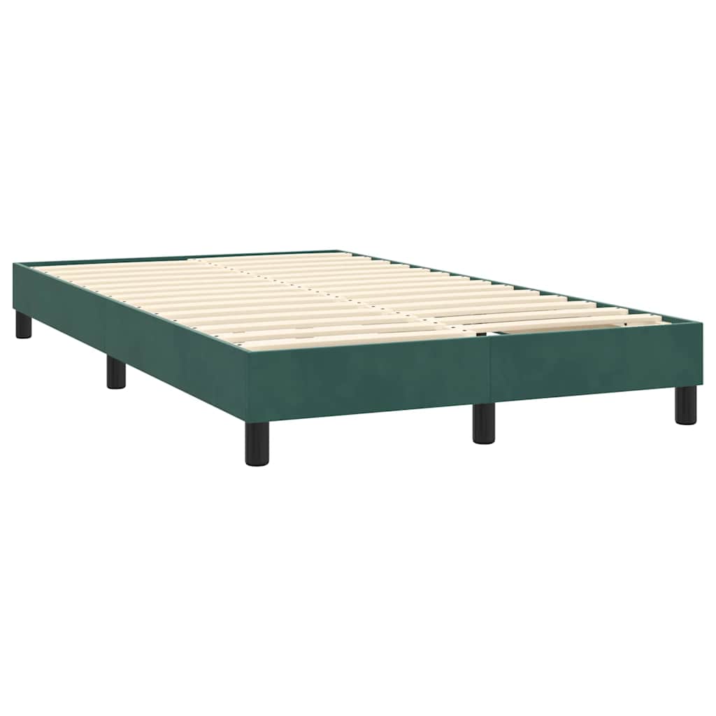 Boxspringbett mit Matratze Dunkelgrün 120x210 cm Samt