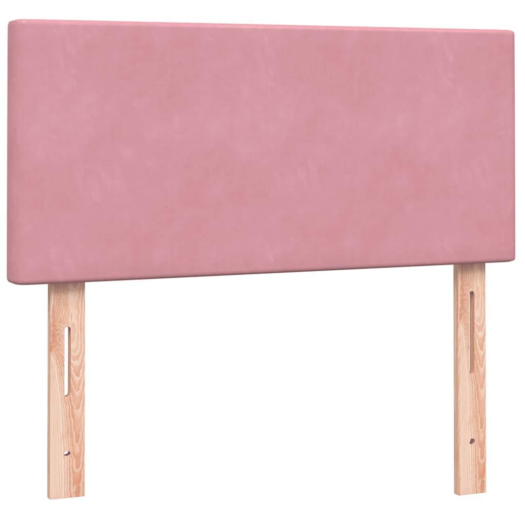 Boxspringbett mit Matratze Rosa 80x220 cm Samt