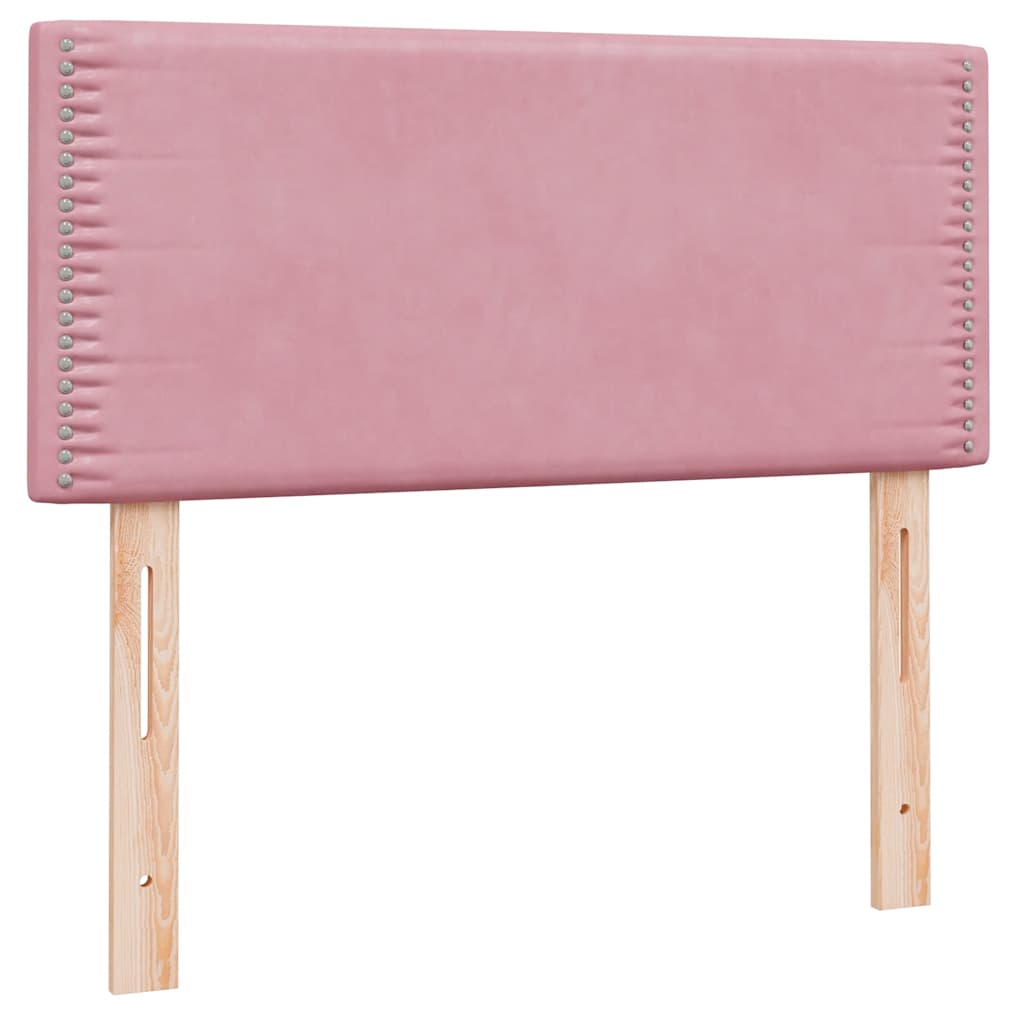 Boxspringbett mit Matratze Rosa 80x220 cm Samt