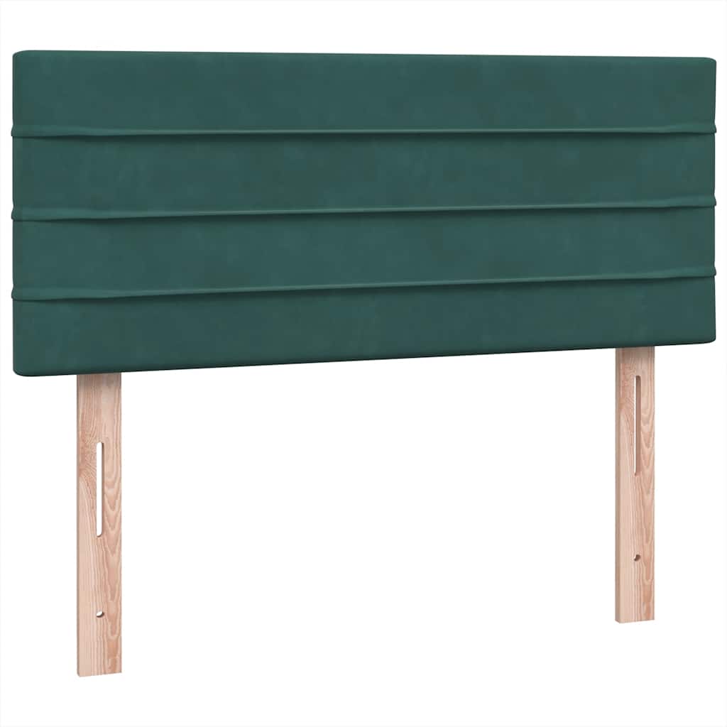 Boxspringbett mit Matratze Dunkelgrün 120x210 cm Samt