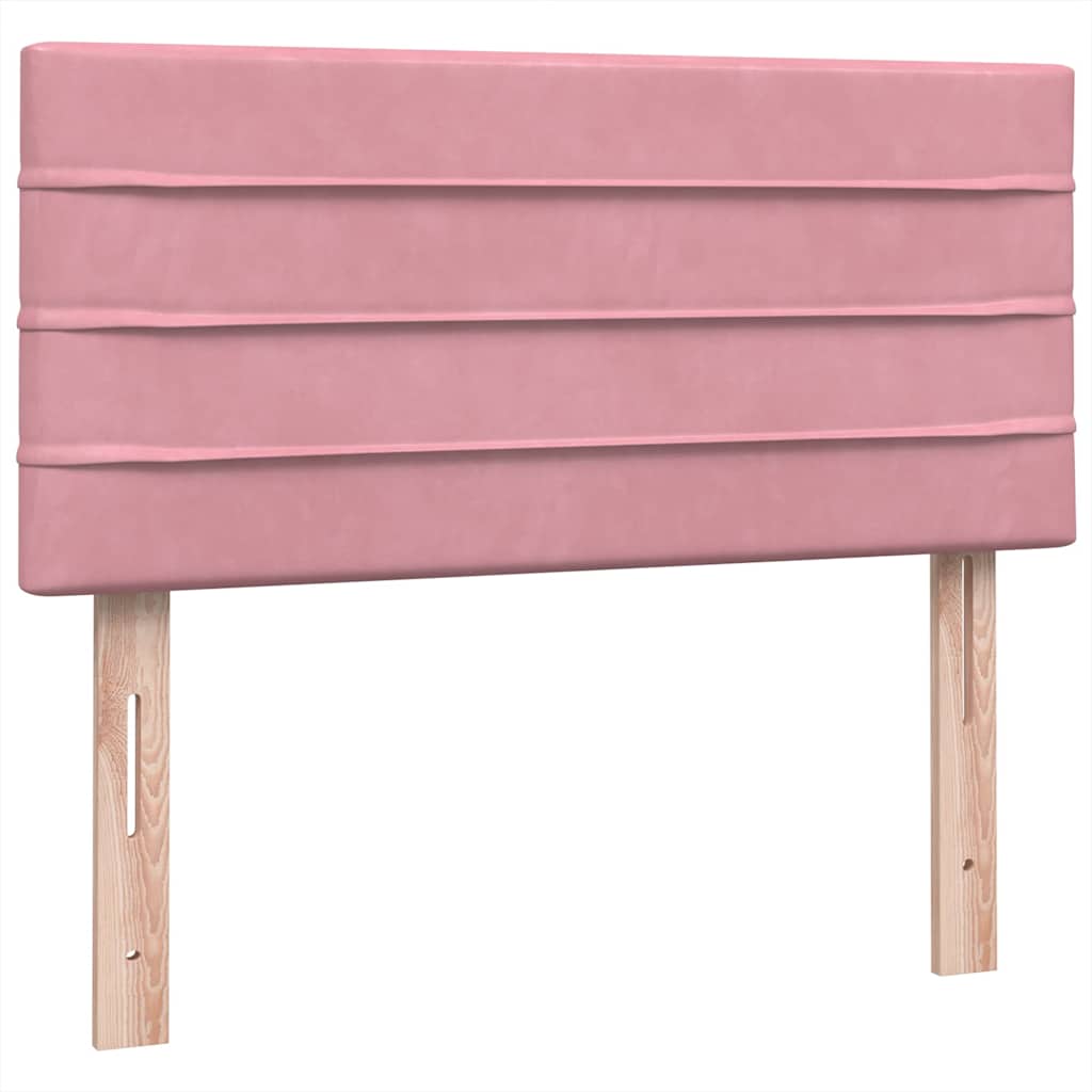 Boxspringbett mit Matratze Rosa 80x220 cm Samt