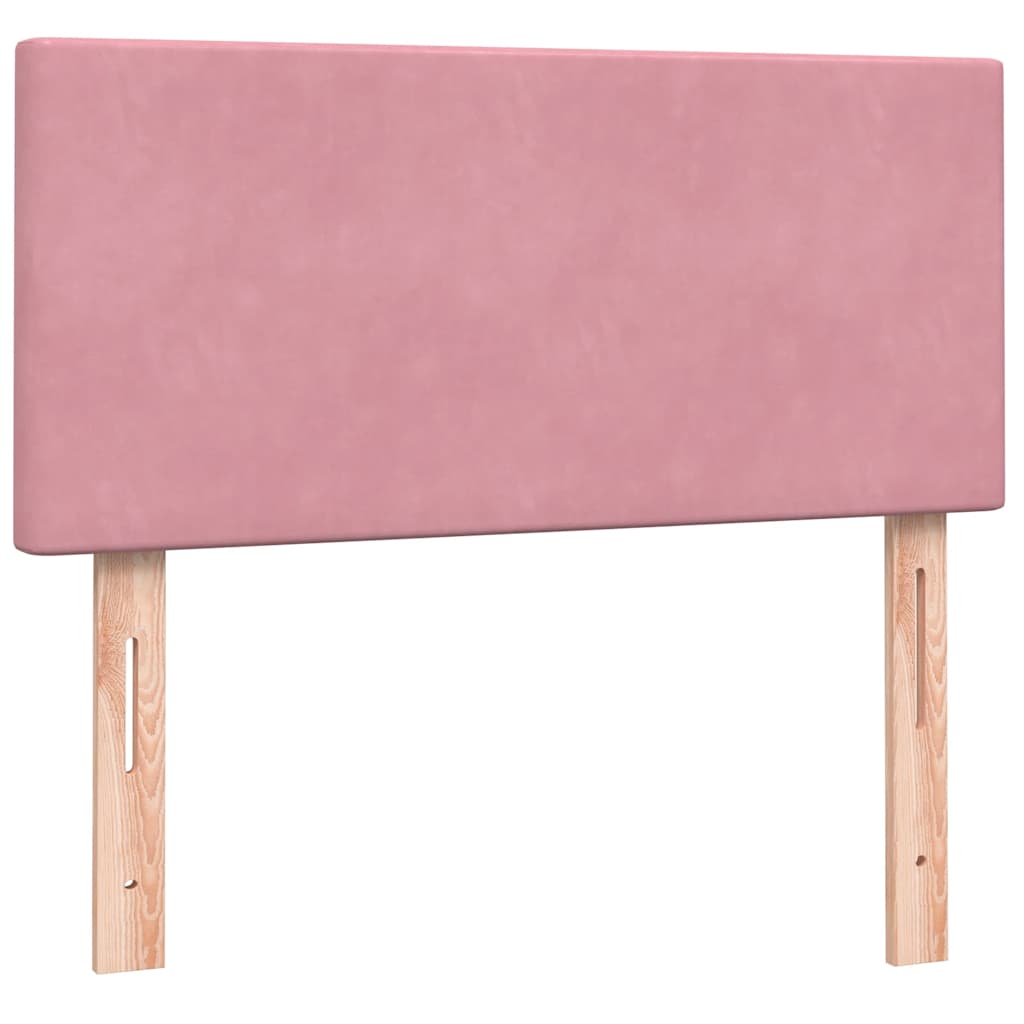 Boxspringbett mit Matratze Rosa 100x220 cm Samt