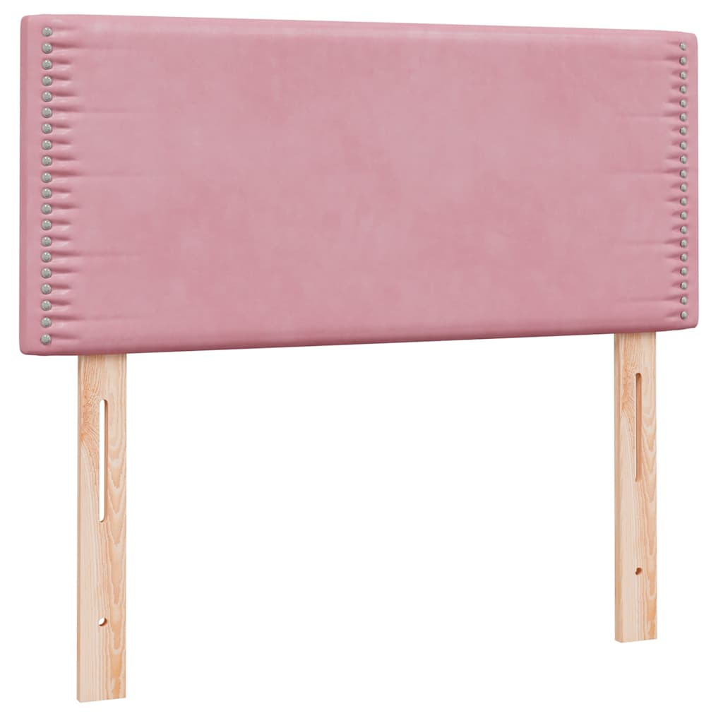 Boxspringbett mit Matratze Rosa 80x220 cm Samt