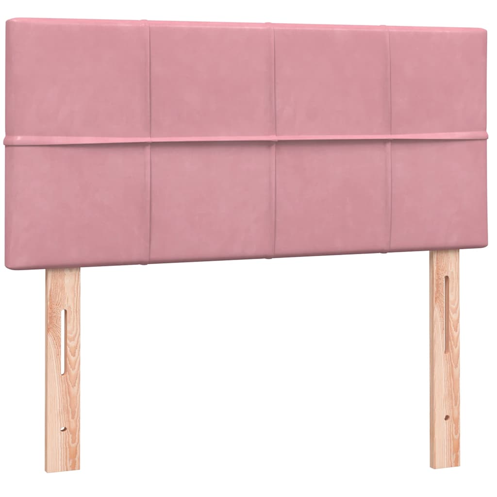 Boxspringbett mit Matratze Rosa 100x220 cm Samt