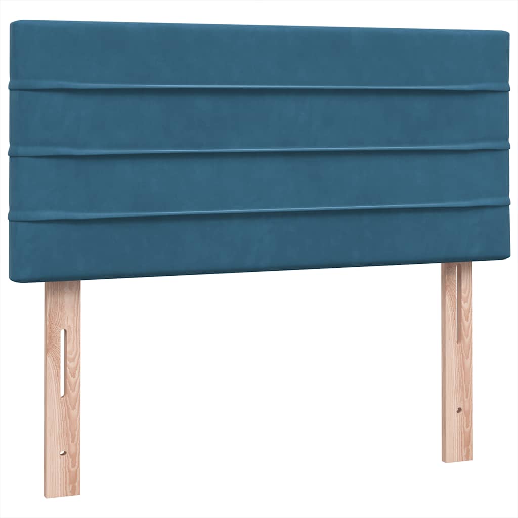 Boxspringbett mit Matratze Dunkelblau 100x210 cm Samt