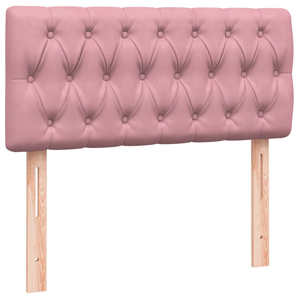 Boxspringbett mit Matratze Rosa 80x220 cm Samt