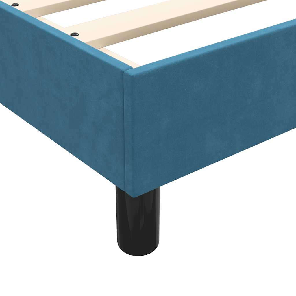 Boxspringbett mit Matratze Dunkelblau 100x210 cm Samt