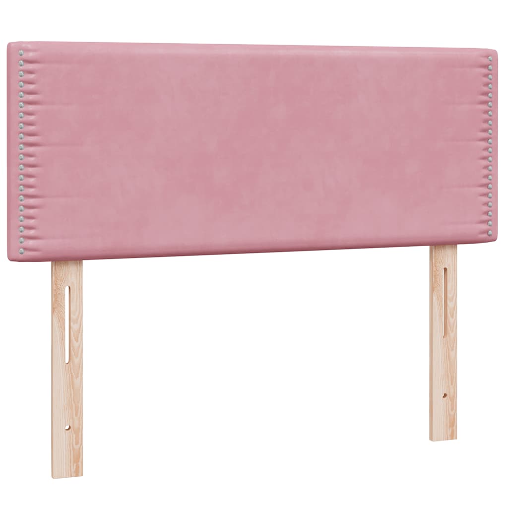 Boxspringbett mit Matratze Rosa 80x220 cm Samt
