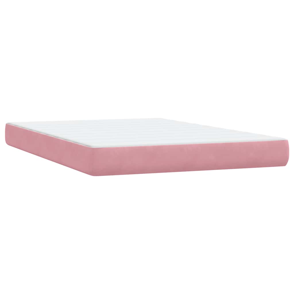 Boxspringbett mit Matratze Rosa 100x220 cm Samt