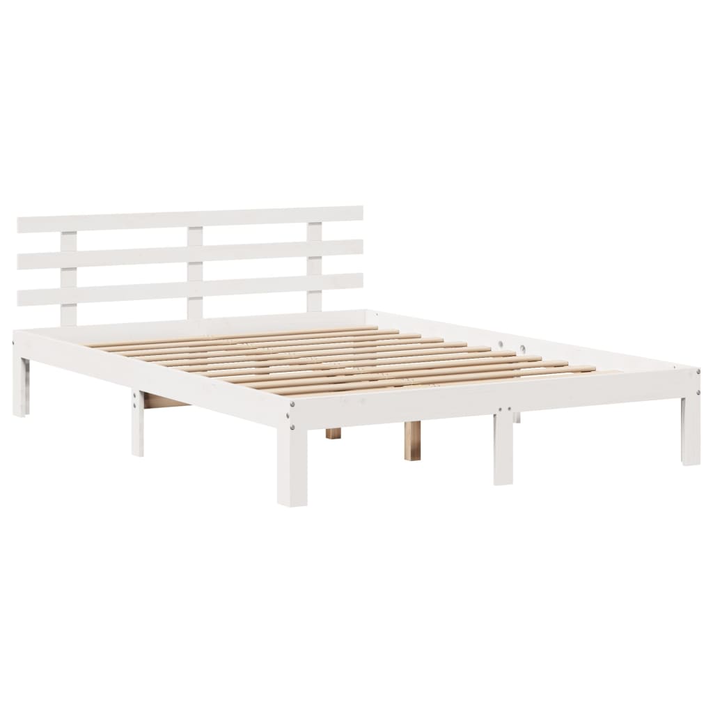 Regalbett ohne Matratze Weiß 160x200cm Massivholz Kiefer