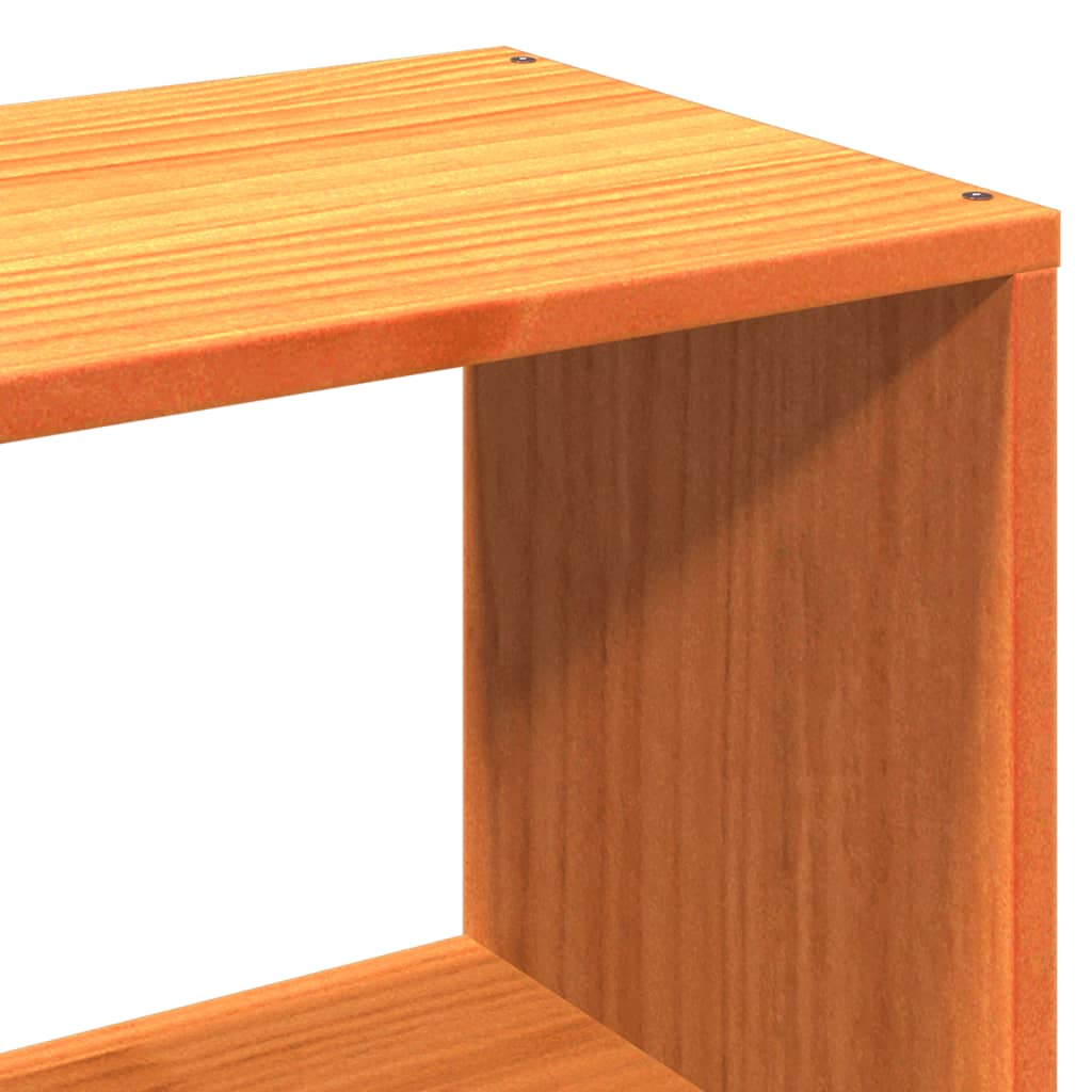 Massivholzbett ohne Matratze Wachsbraun 90x200 Kiefernholz