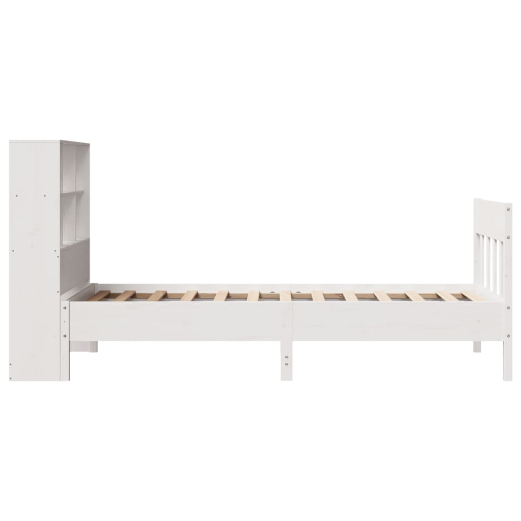 Massivholzbett ohne Matratze Weiß 90x190 cm Kiefernholz
