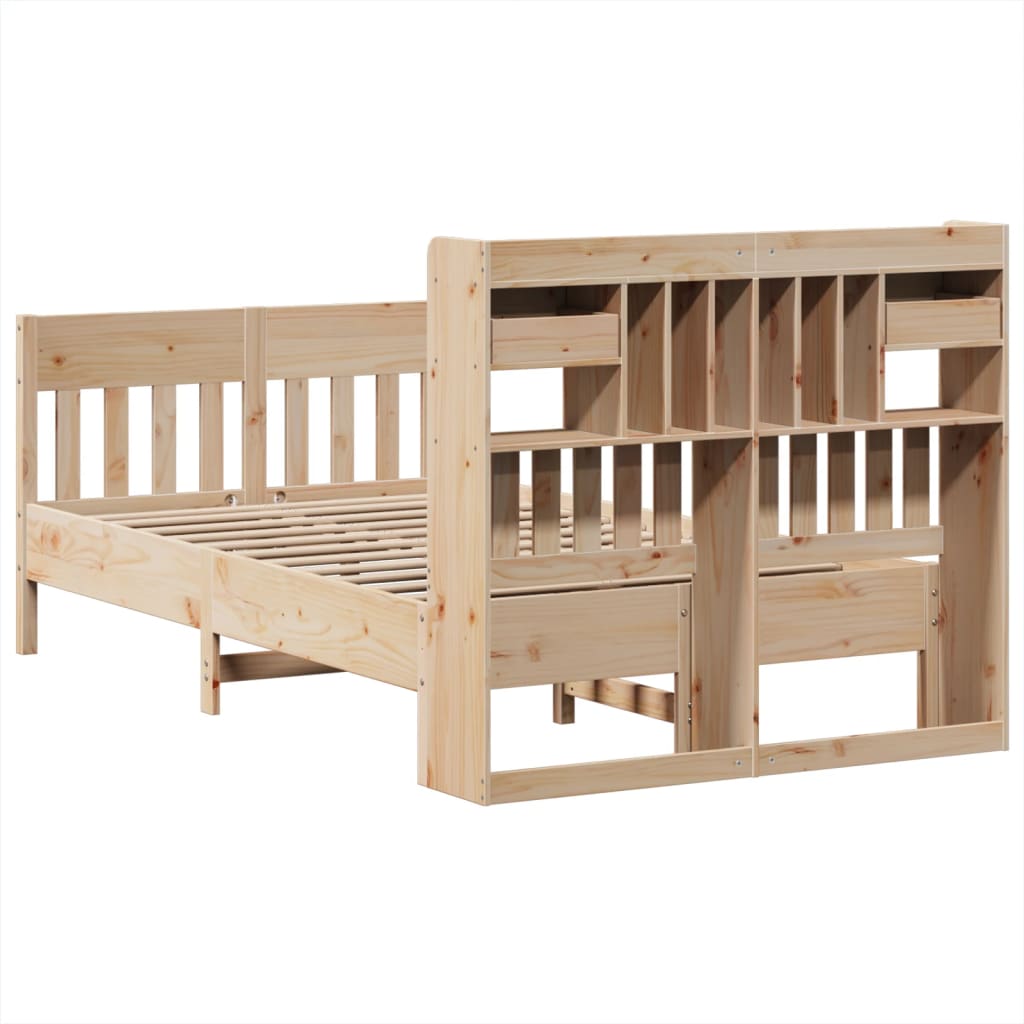 Massivholzbett ohne Matratze 135x190 cm Kiefernholz