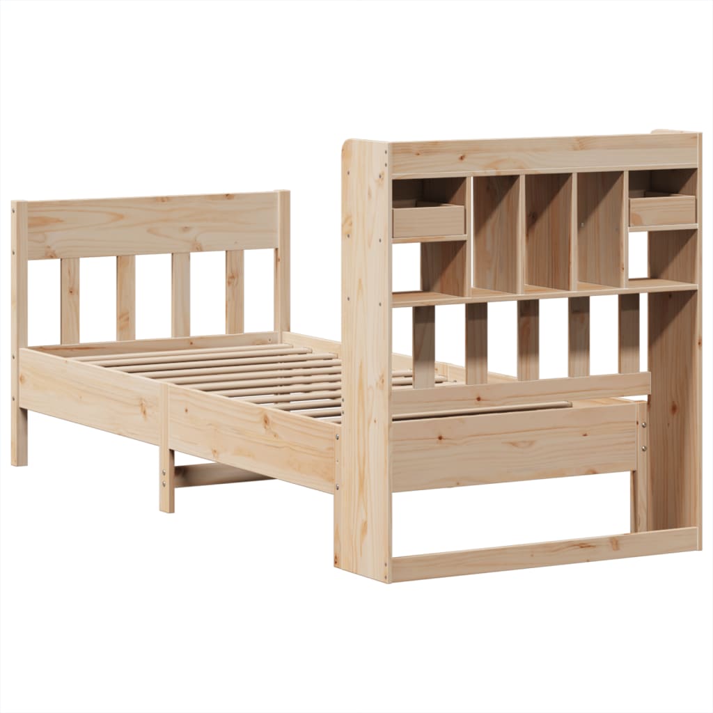 Massivholzbett ohne Matratze 75x190 cm Kiefernholz