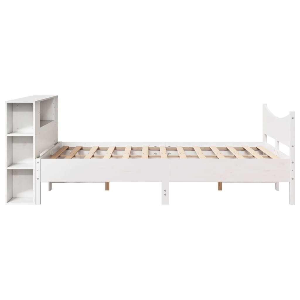 Massivholzbett ohne Matratze Weiß 160x200 Kiefernholz