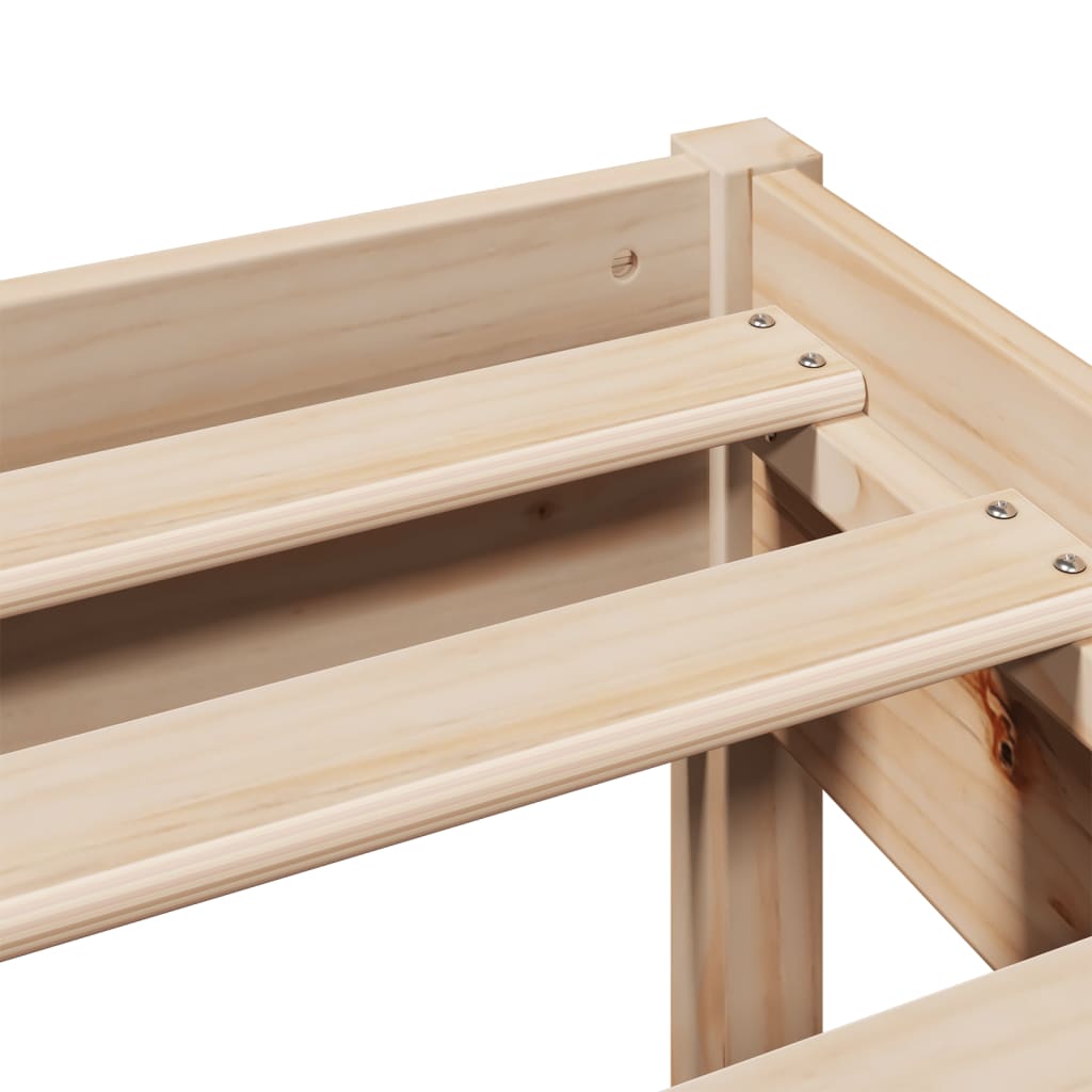 Massivholzbett ohne Matratze 150x200 cm Kiefernholz