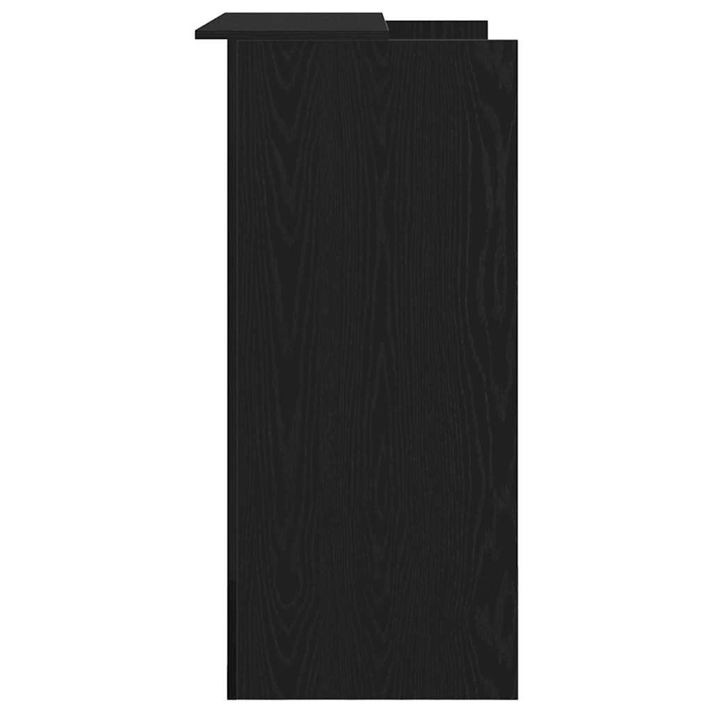 Empfangstheke Schwarz Eichen-Optik 100x50x103,5cm Holzwerkstoff