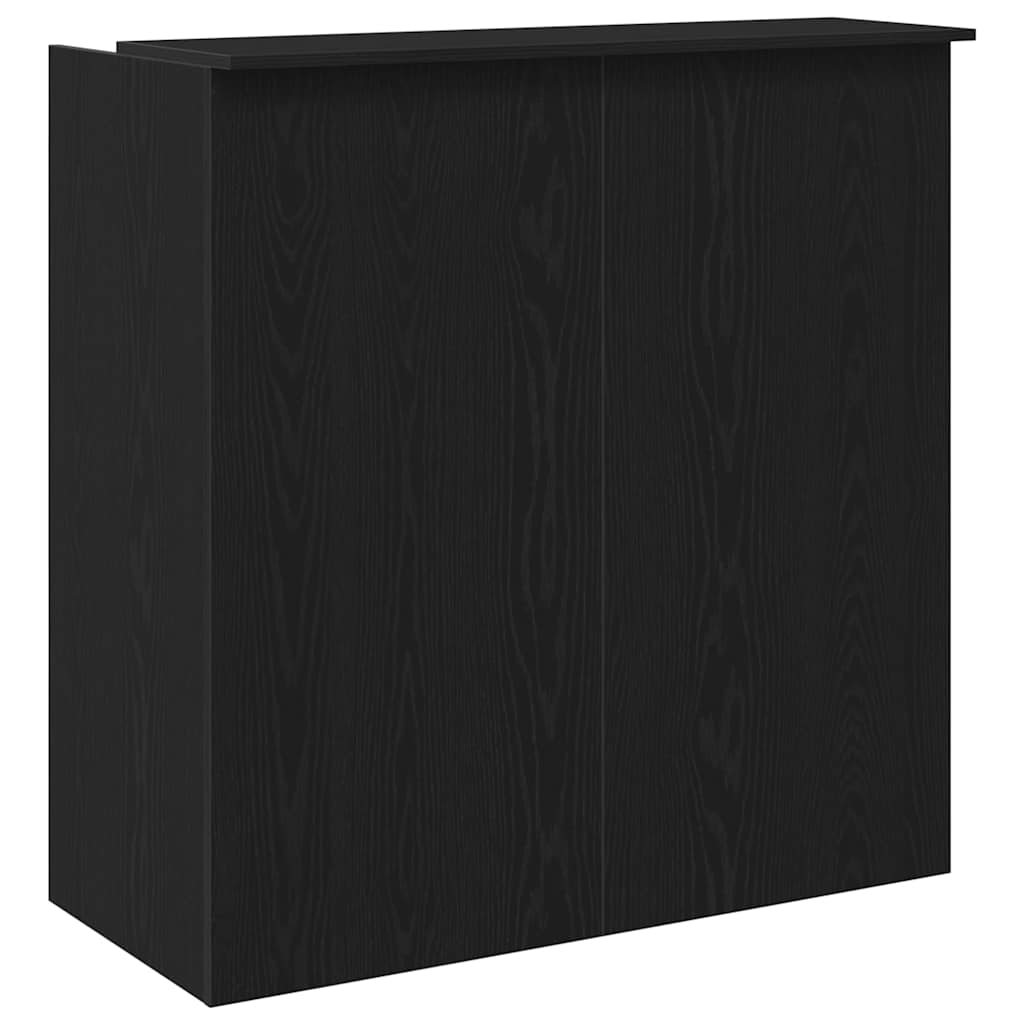 Empfangstheke Schwarz Eichen-Optik 100x50x103,5cm Holzwerkstoff