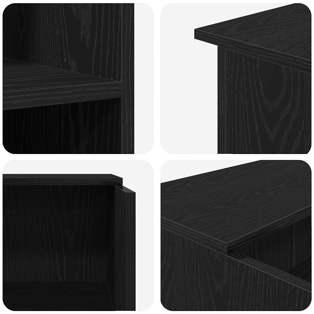 Empfangstheke Schwarz Eichen-Optik 100x50x103,5cm Holzwerkstoff
