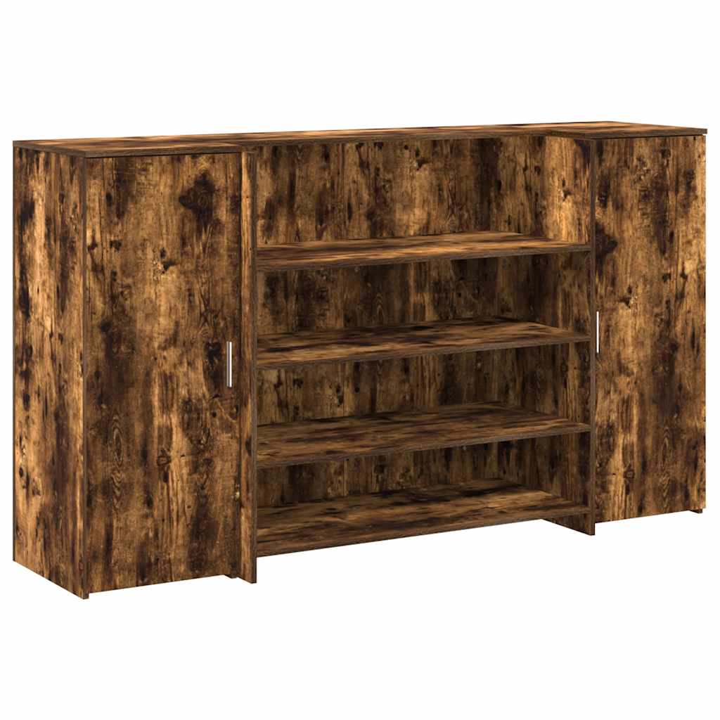 Empfangstheke Räuchereiche 180x50x103,5 cm Holzwerkstoff
