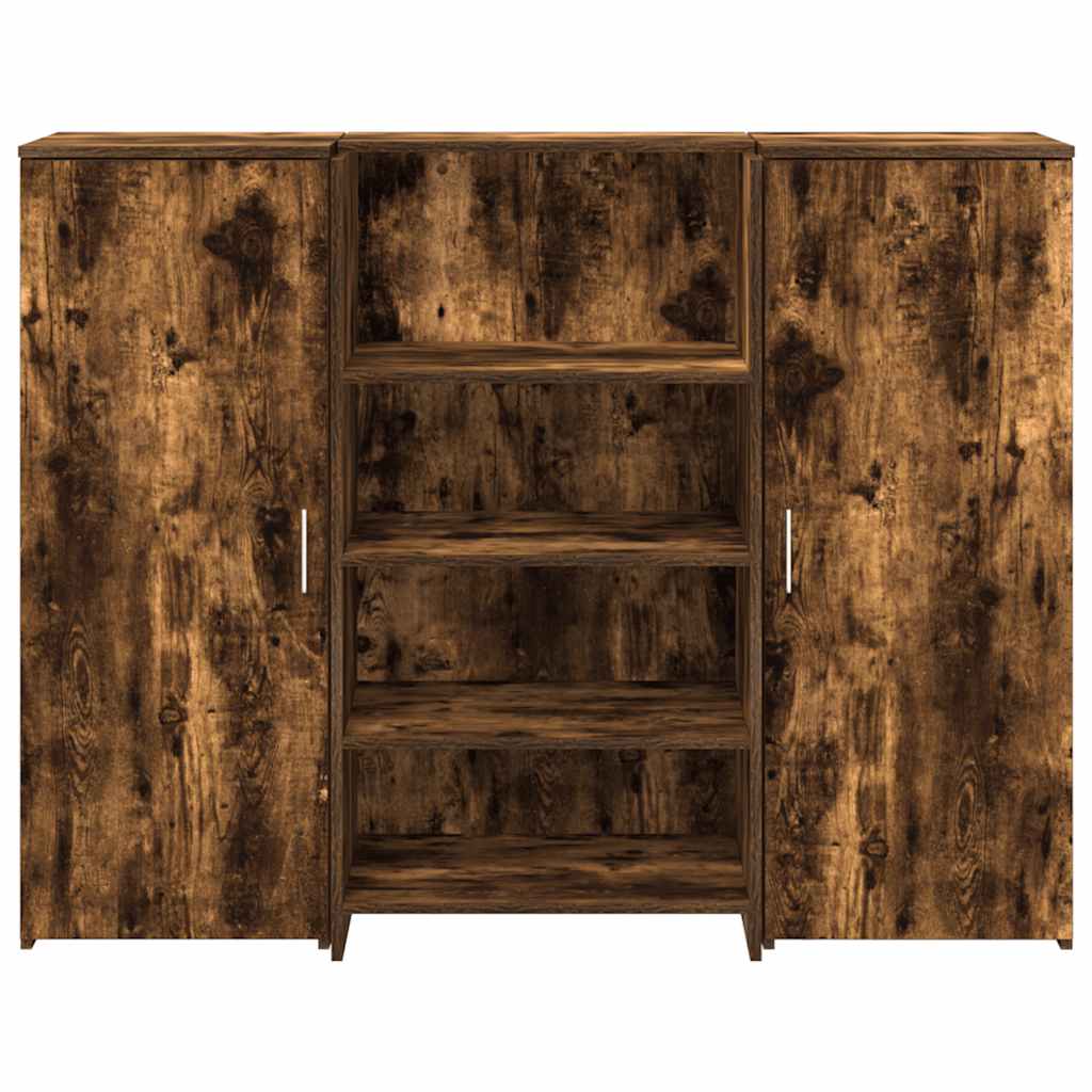 Empfangstheke Räuchereiche 135x50x103,5 cm Holzwerkstoff