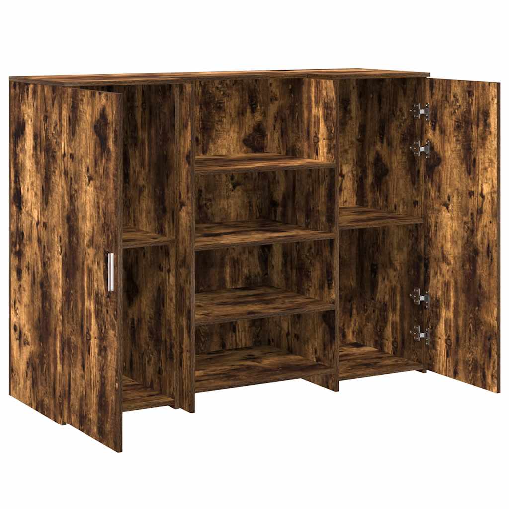 Empfangstheke Räuchereiche 135x50x103,5 cm Holzwerkstoff
