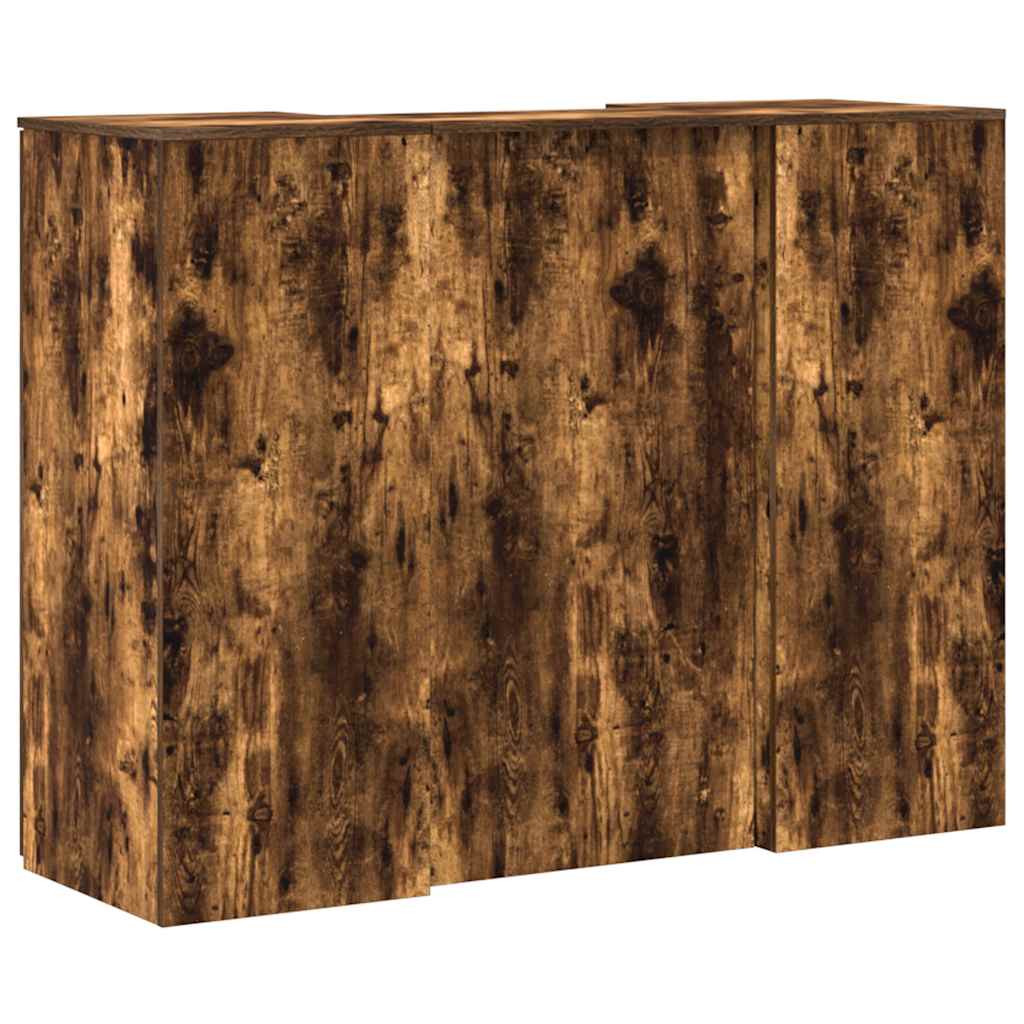 Empfangstheke Räuchereiche 135x50x103,5 cm Holzwerkstoff