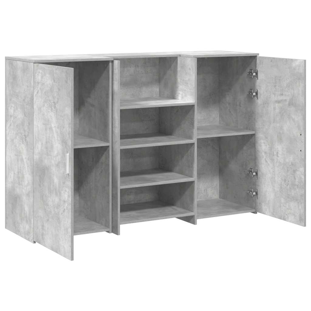 Empfangstheke Betongrau 155x50x103,5 cm Holzwerkstoff
