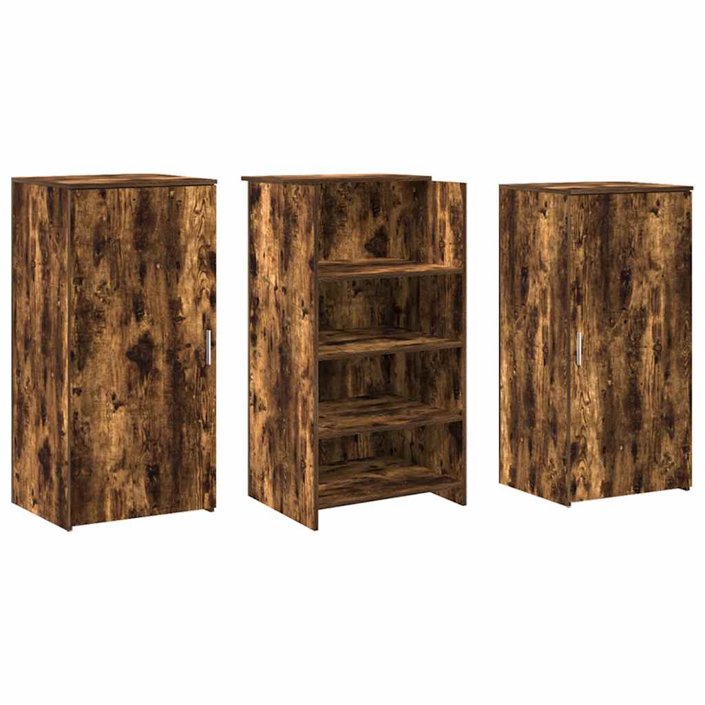 Empfangstheke Räuchereiche 155x50x103,5 cm Holzwerkstoff